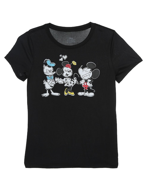 Playera manga corta cuello redondo para mujer