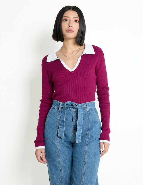 Blusa manga larga para mujer