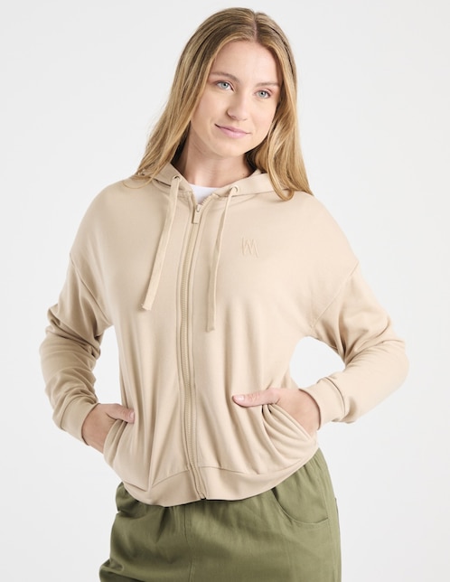 Sudadera con capucha y bolsa para mujer 1