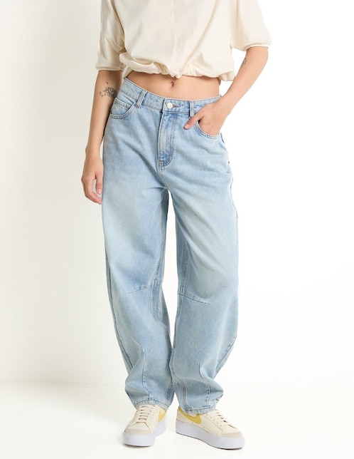 Jeans relaxed amplio para mujer 1