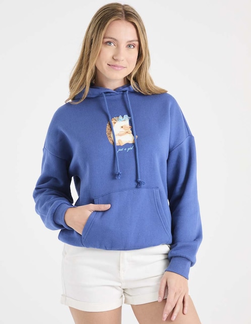 SUDADERA MOSSIMO, M, TRUE NAVY LISO C R