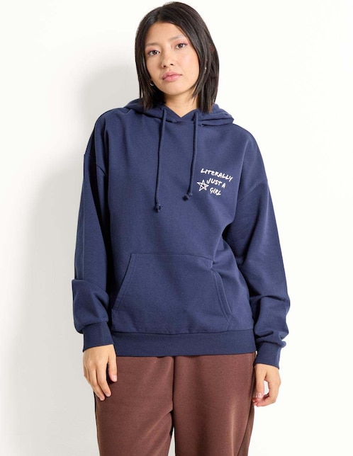 Sudadera con capucha y bolsa para mujer 1