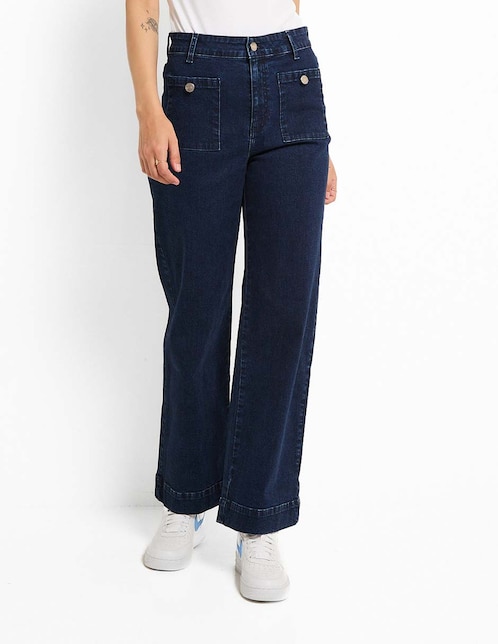Jeans Flare Weekend Corte Cintura Alta Para Mujer 1