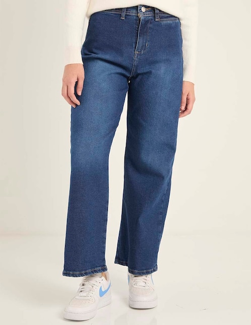 Jeans relaxed wide leg para mujer 1