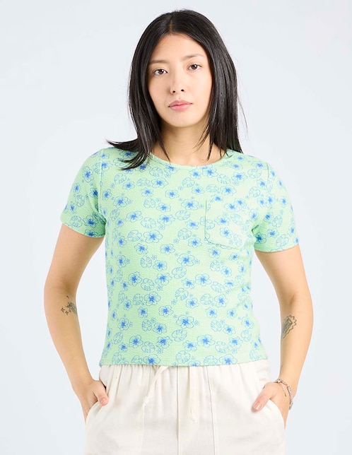 Playera manga corta Mossimo cuello redondo para mujer