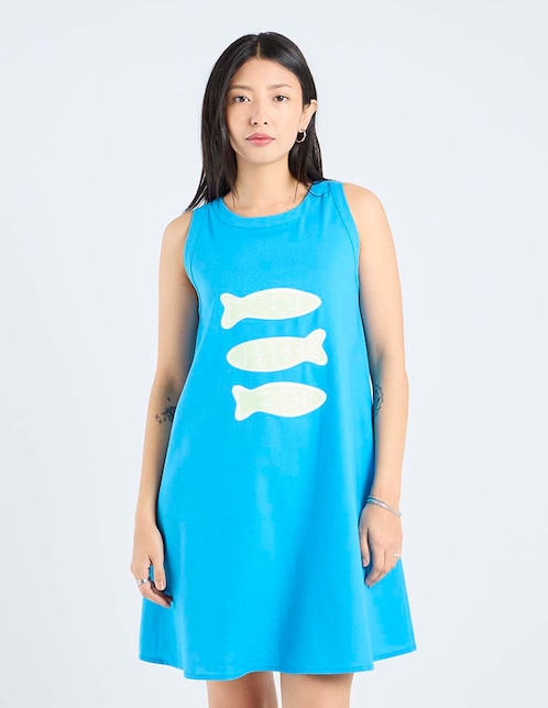VESTIDO CORTO MOSSIMO, CH, MALIBU LISO