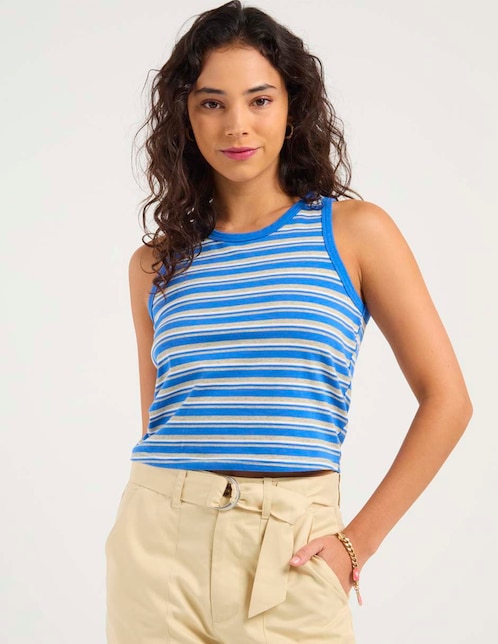 Top cuello redondo tirante ancho 1
