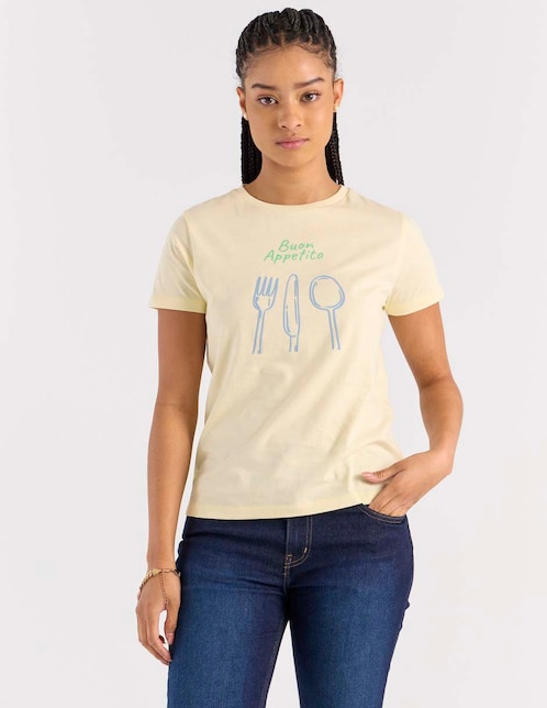 Playera manga corta Mossimo cuello redondo para mujer
