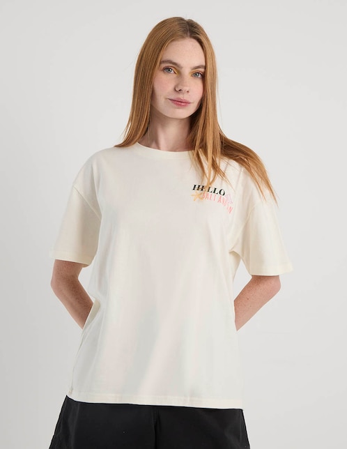 Playera manga corta cuello redondo para mujer 1