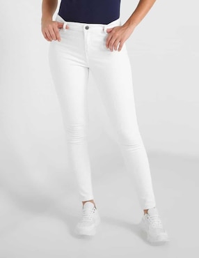 Jeans skinny Mossimo lavado obscuro corte cintura para mujer