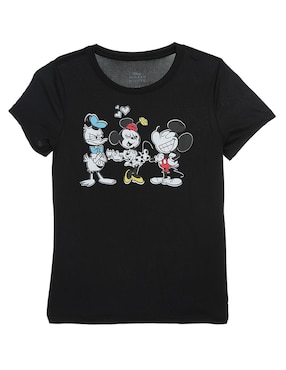 Playera manga corta Disney cuello redondo para mujer