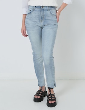 Jeans Straight Mossimo Corte Cintura Alta Para Mujer