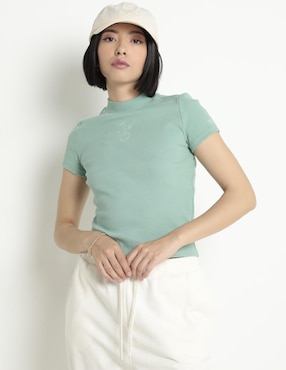 Playera Manga Corta Mossimo Cuello Alto Para Mujer