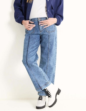 Jeans Wide Leg Mossimo Corte Cintura Para Mujer