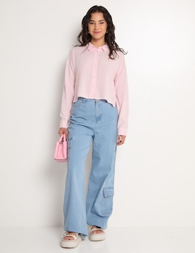 Jeans relaxed amplio Mossimo corte cintura para mujer