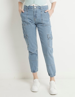 Jeans Straight Mossimo Corte Cintura Para Mujer