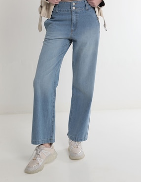 Jeans Straight Mossimo Corte Cintura Alta Para Mujer