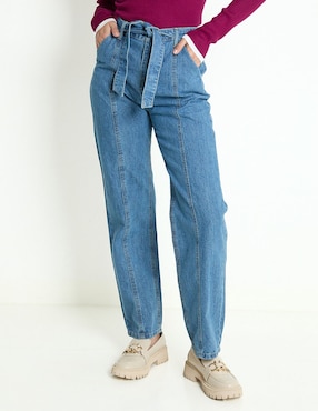 Jeans Straight Mossimo Corte Cintura Para Mujer