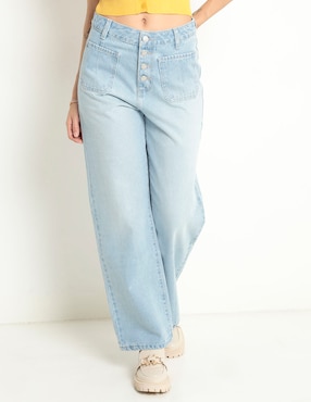 Jeans Straight Mossimo Corte Cintura Para Mujer