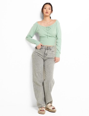 Blusa manga larga para mujer