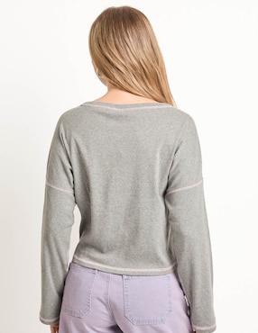 Playera manga larga Mossimo cuello redondo para mujer