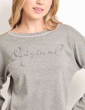 Playera manga larga Mossimo cuello redondo para mujer