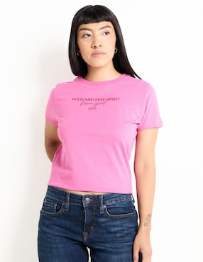 Playera manga corta Mossimo cuello redondo para mujer