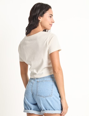 Playera manga corta Mossimo cuello redondo para mujer