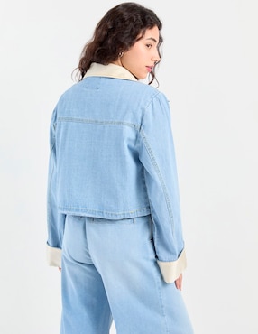 Chamarra denim Mossimo de algodón para mujer