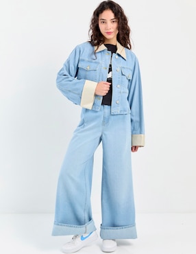 Chamarra denim Mossimo de algodón para mujer