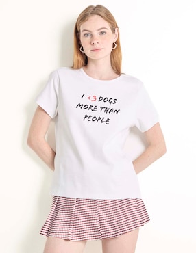 Playera manga corta Mossimo cuello redondo para mujer