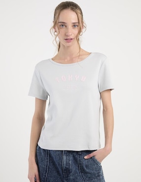 Playera manga corta Mossimo cuello redondo para mujer