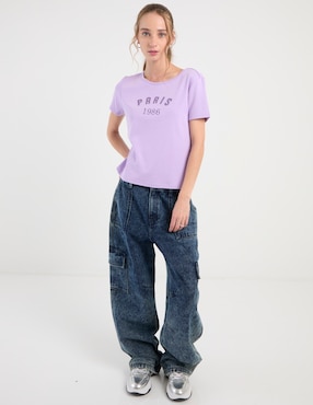 Playera manga corta Mossimo cuello redondo para mujer