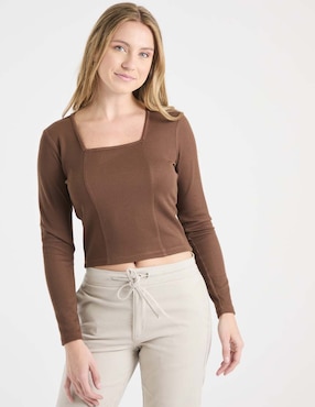Blusa manga larga para mujer