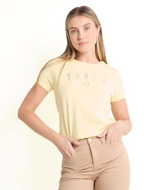 Playera manga corta Mossimo cuello redondo para mujer