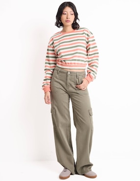 Playera manga larga Mossimo cuello redondo para mujer
