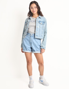 Playera manga larga Mossimo cuello redondo para mujer