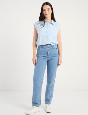 Jeans relaxed mom cintura media Mossimo para mujer
