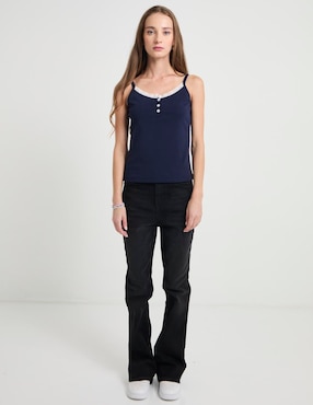 Top Mossimo escote medio tirante delgado