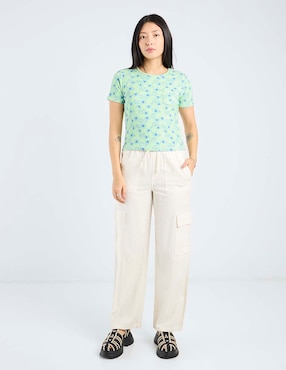 Playera manga corta Mossimo cuello redondo para mujer