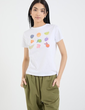 Playera manga corta Mossimo cuello redondo para mujer