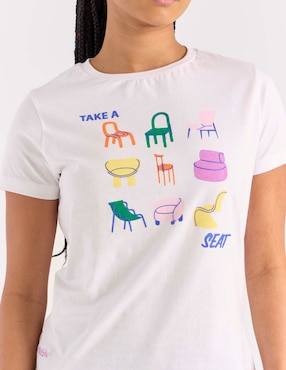 Playera manga corta mossimo cuello redondo para mujer
