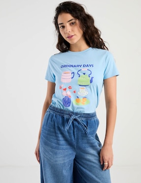 Playera manga corta Mossimo cuello redondo para mujer