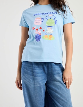 Playera manga corta Mossimo cuello redondo para mujer