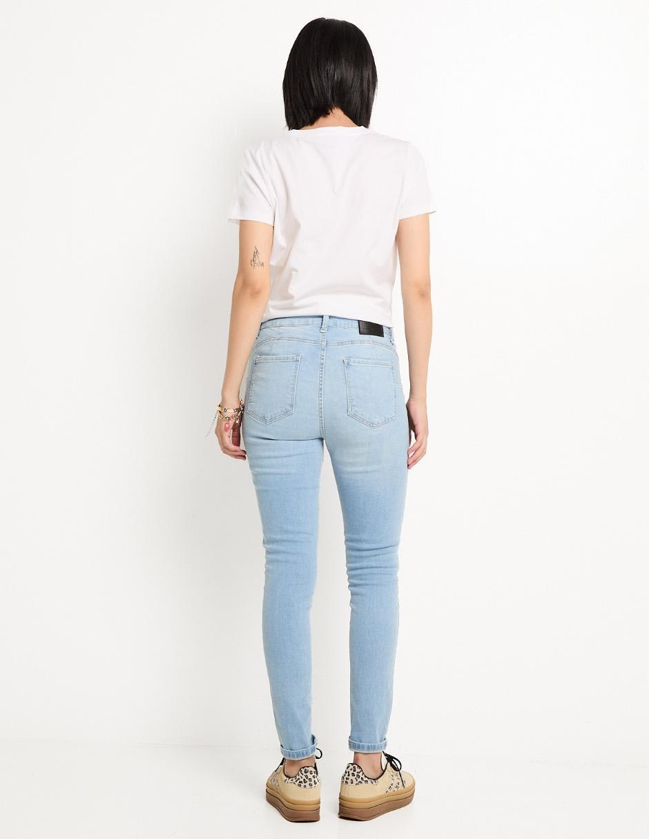 Jeans skinny corte cintura para mujer 10
