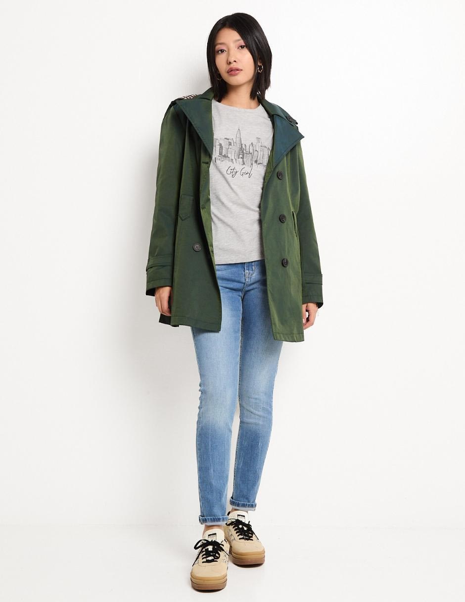 Jeans skinny corte cintura para mujer 11