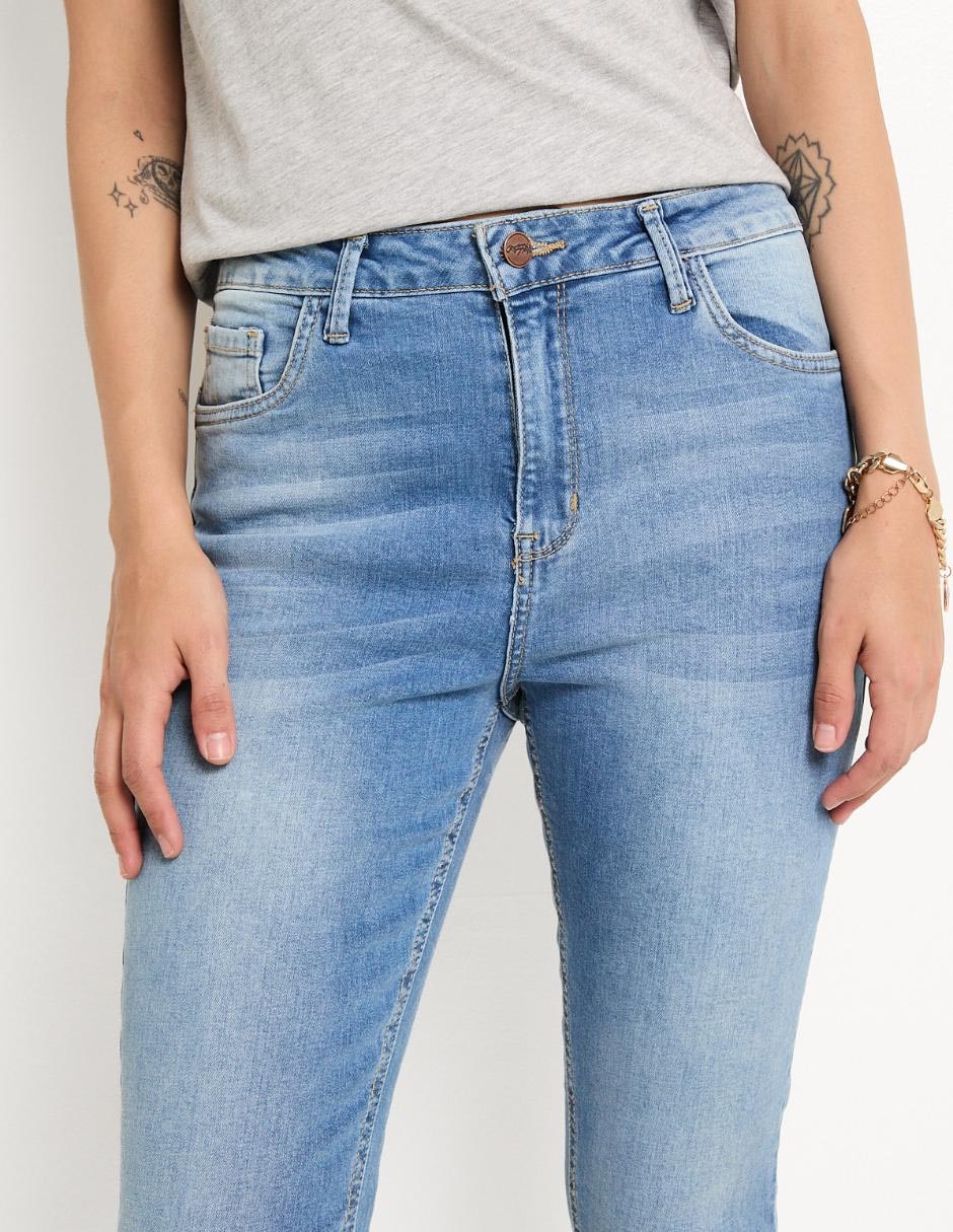 Jeans skinny corte cintura para mujer 12