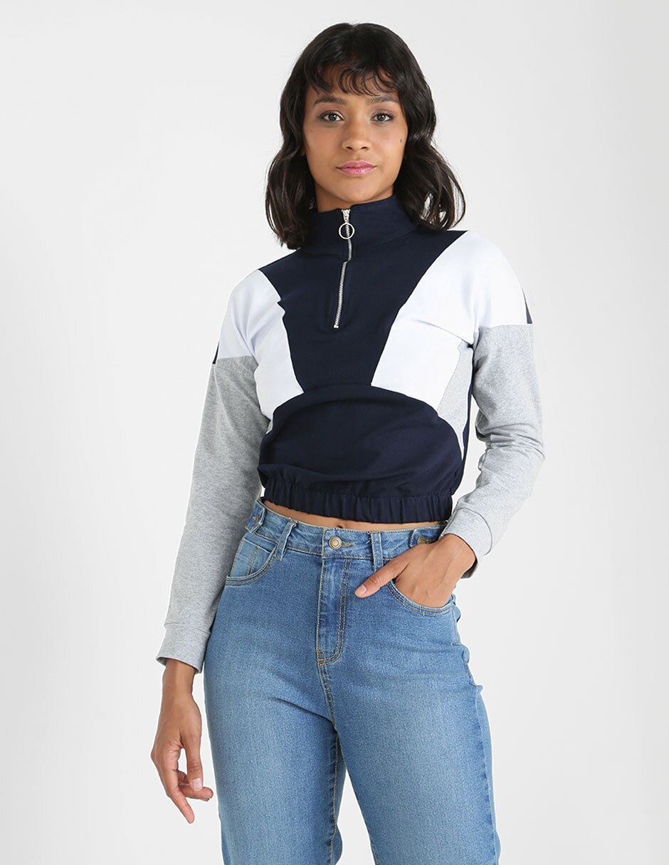 Sudadera Mossimo para mujer bloques de color en SB