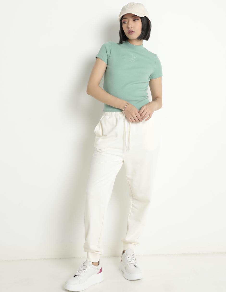 Pants regular con jareta para mujer 3