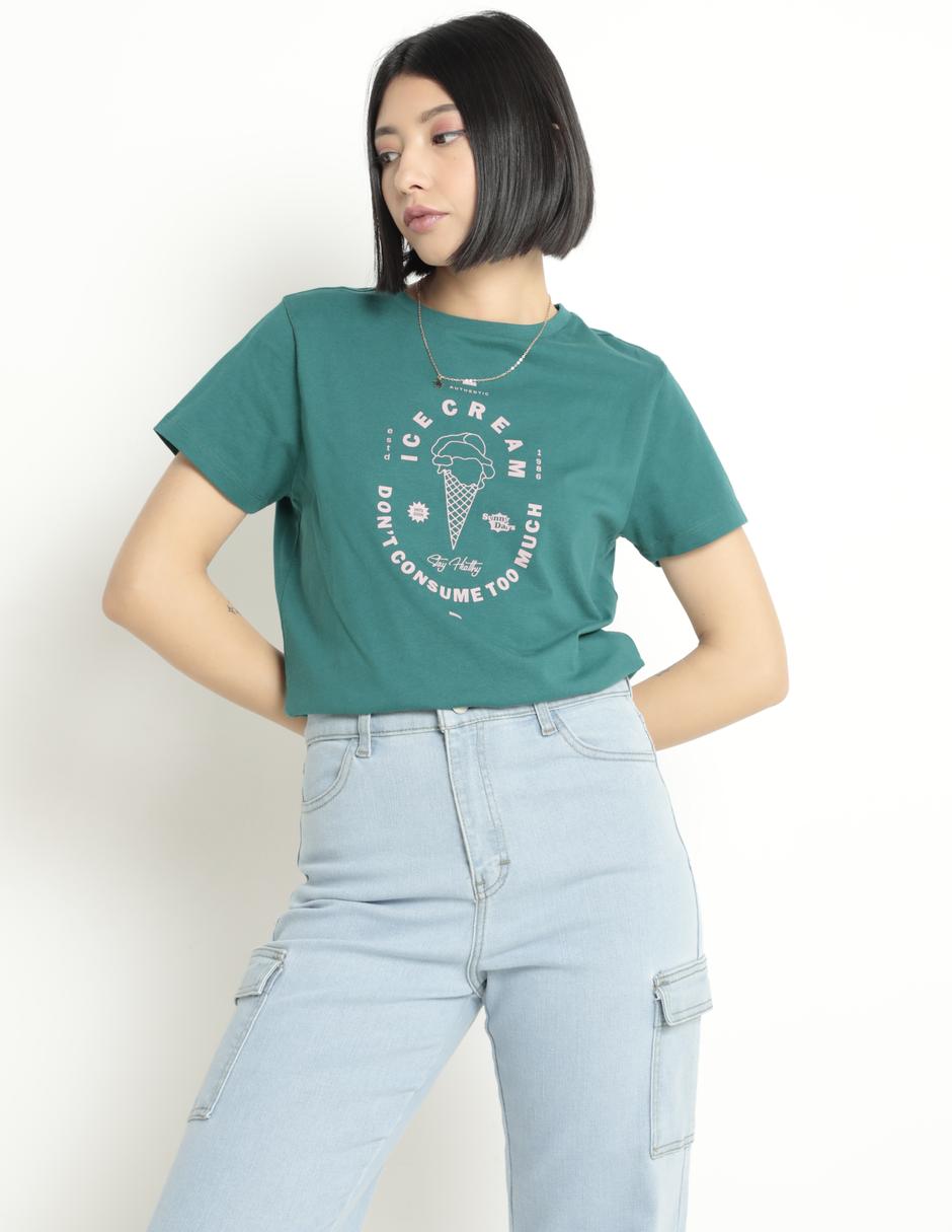 Jeans Playeras Dama Suburbia Playera Manga Corta Mossimo Cuello